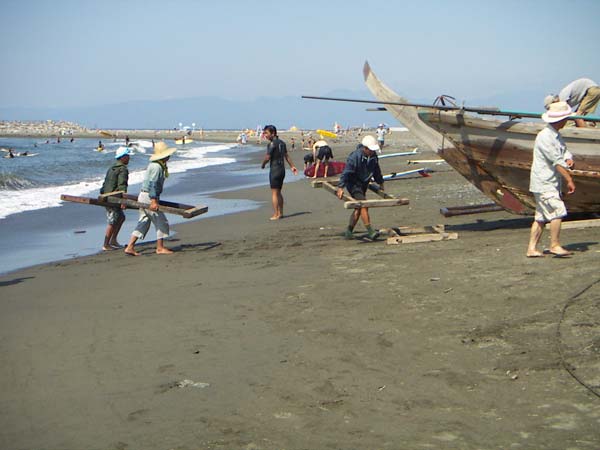 船移動後の片付け